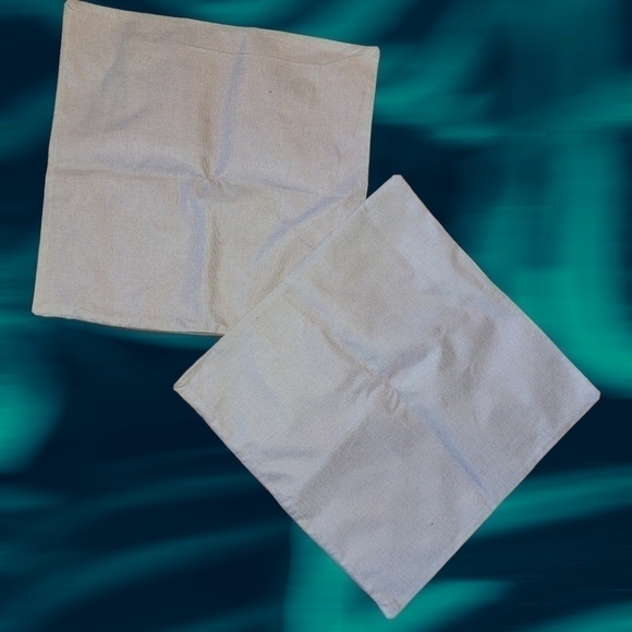 New CHRISTMAS Tree Deer Family Canvas Pillow Covers 18x18" Set Of 2 - T49 - Picture 4 of 4